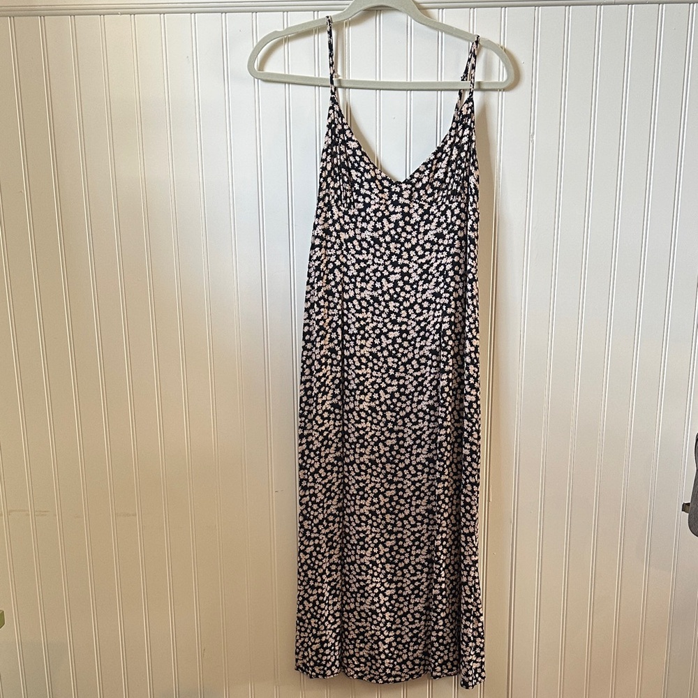 Floral Black and White Women's Dress